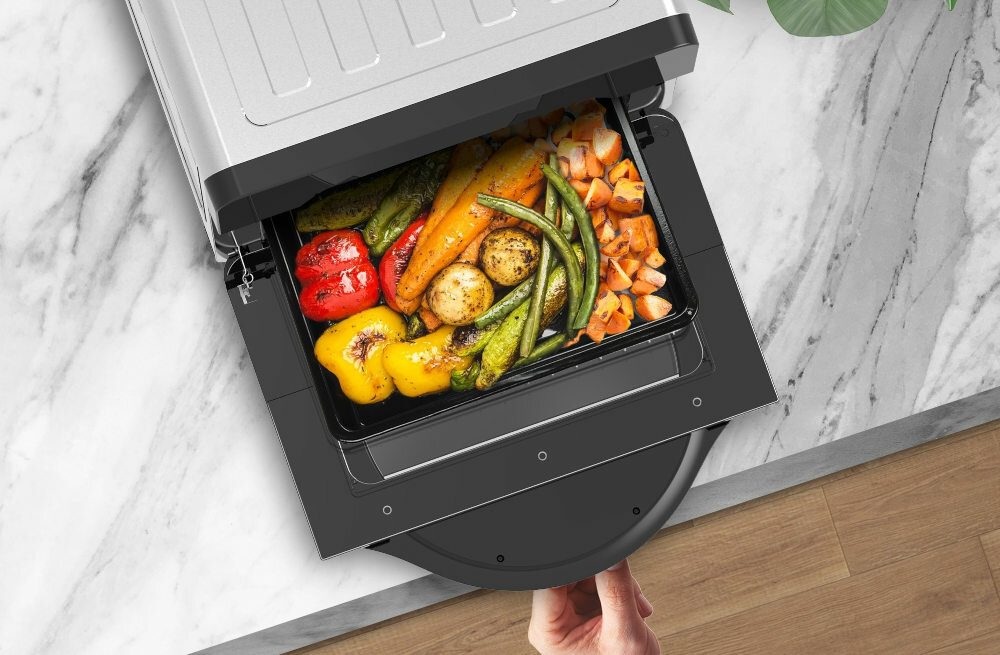 Frytkownica beztluszczowa TURBOTRONIC TT-AF8S Czarny Air Fryer ruszt podgrzewa powietrze