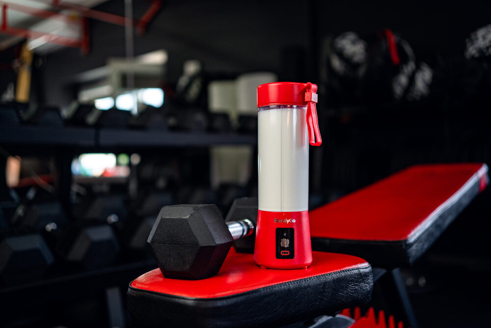 Blender kielichowy BLENDYGO 2 Bezprzewodowy  Czerwony moc 150W wytrzymala bateria wysoka moc