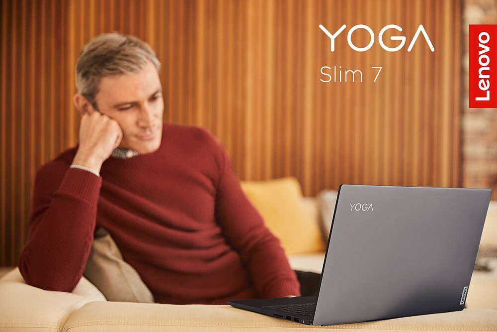 Laptop Yoga Slim 7 ekran procesor klawiatura wydajność pamięć pojemność rozdzielczość bateria ram granie praca opis cechy funkcje dane głośniki