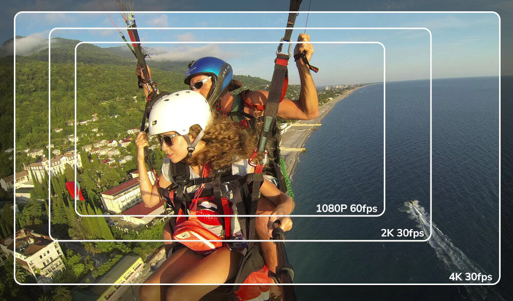 Kamera sportowa SJCAM SJ8 Dual Screen Czarny parametry rozdzielczość płynność stabilizacja pole widzenia