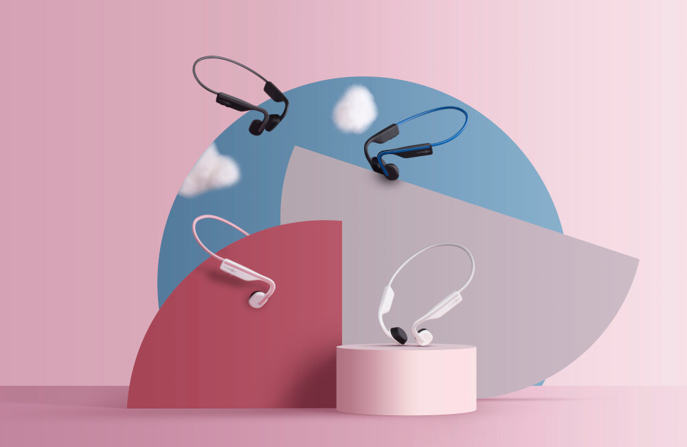 SŁUCHAWKI BLUETOOTH AFTERSHOKZ OPENMOVE KOSTNE BIALE czas działania mikrofon zasięg 