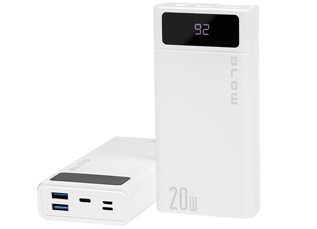 Powerbank BLOW PB40A 40000mAh 20W idealny produkt ładowanie telefon tablet nawigacja kamera aparat fotograficzny odtwarzaczy MP3 odtwarzaczy MP4 czas pracy Quick Charge bateria polimerowa wyświetlacz LED