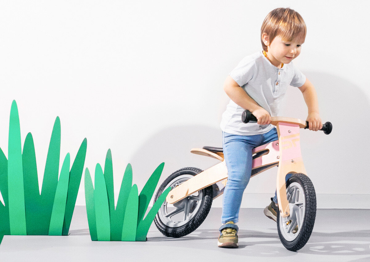 Rowerek biegowy SPOKEY Woo-ride Duo Rozowy wyglad
