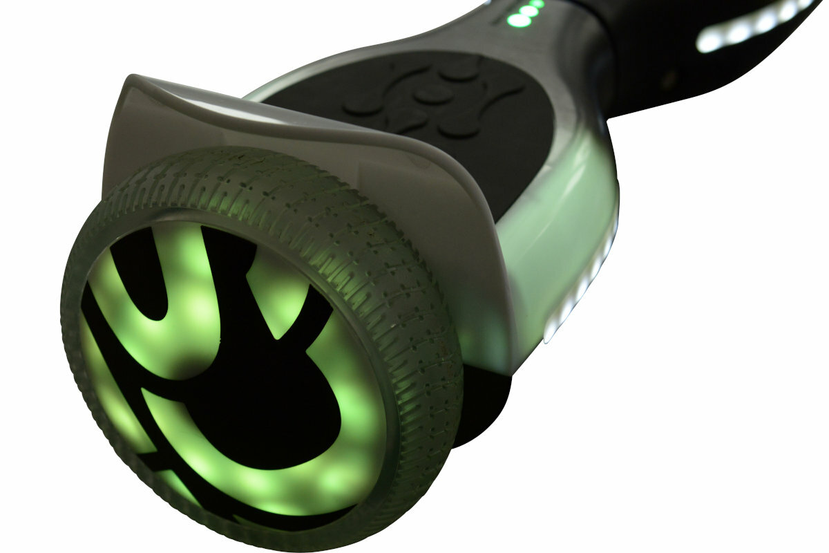 Deskorolka elektryczna LEXGO Phantom 6.5 cala Czarno-biały glosnik bluetooth