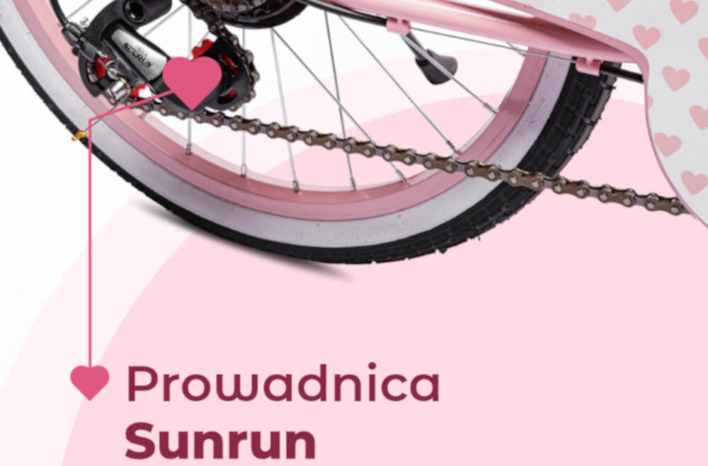 SUN BABY rower prowadnica biegi zmiana