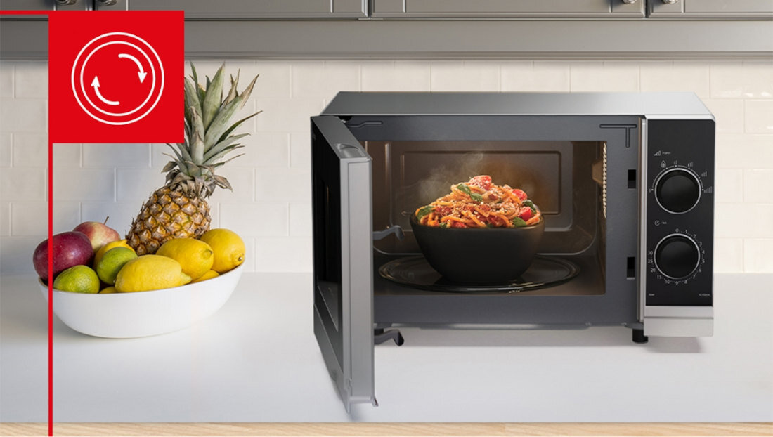 Kuchenka mikrofalowa SHARP YC-PS201AE-S talerz obrotowy