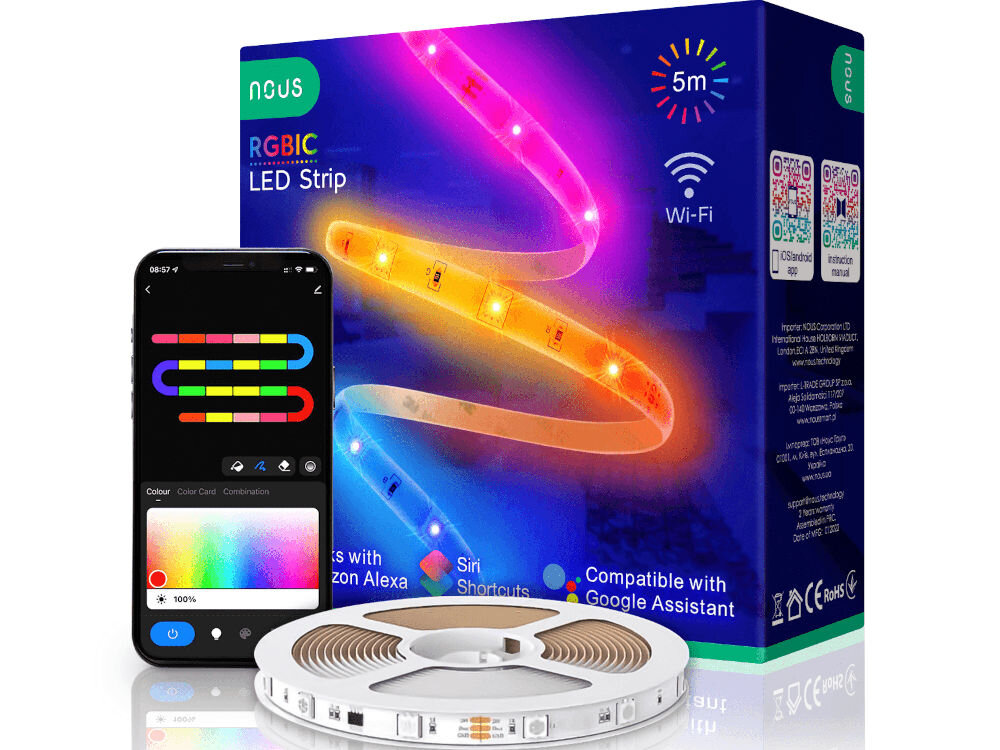 Taśma LED NOUS F4 5 m Wi-Fi długość