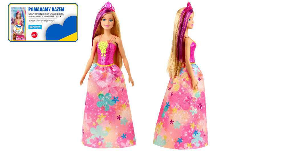 Lalka Barbie Dreamtopia Księżniczka HNV51 stylizacja kolory elementy wyobraźnia
