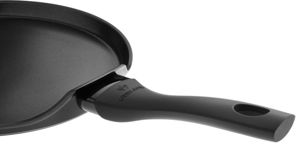 Patelnia GERLACH do naleśników Harmony Classic 26 cm francuskie naleśniki placki racuchy szwajcarska ceramiczna powłoka bez przywierania niskie brzegi prostsze mniej stresujące smażenie minimalna ilość tłuszczu jakość trwałość