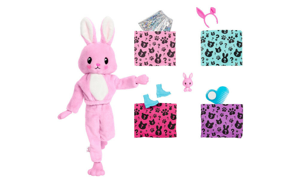 Lalka Barbie Cutie Reveal Króliczek HHG19 zgięcia możliwości buciki dodatki