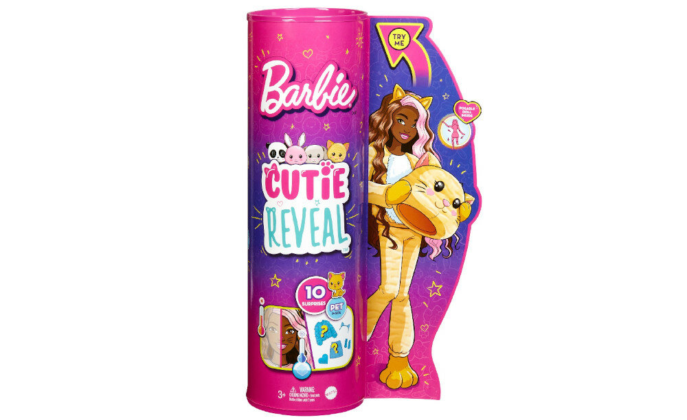 Lalka Barbie Cutie Reveal Kotek HHG20 zestaw opakowanie