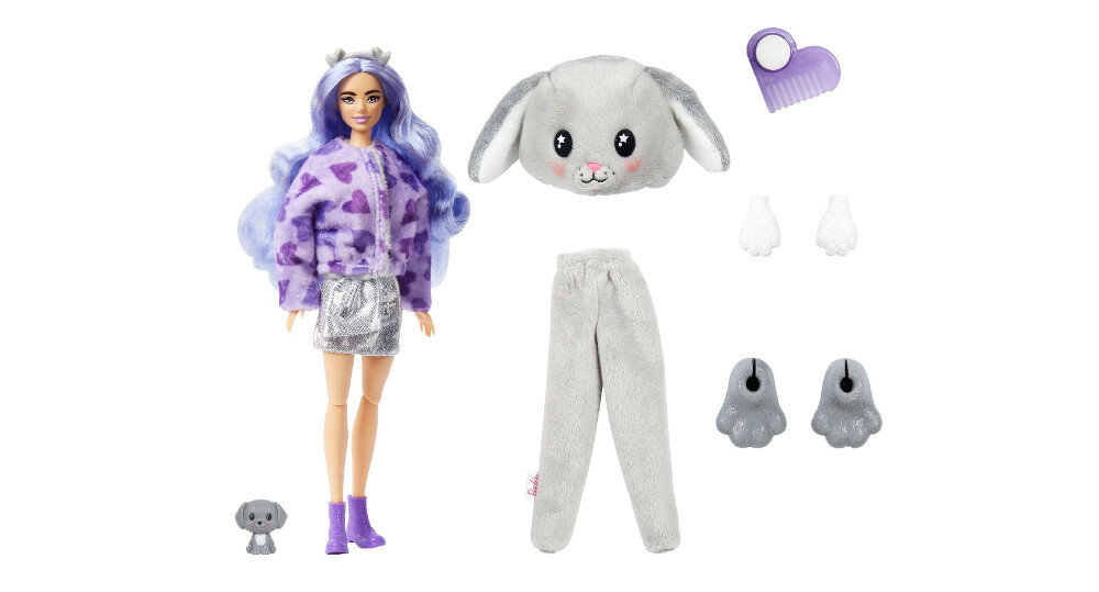 Lalka Barbie Cutie Reveal Piesek HHG21 zmiana koloru makijażu ciepła zimna woda