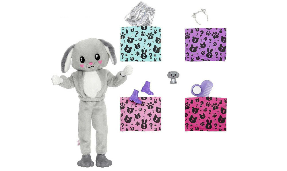 Lalka Barbie Cutie Reveal Piesek HHG21 zgięcia możliwości buciki dodatki