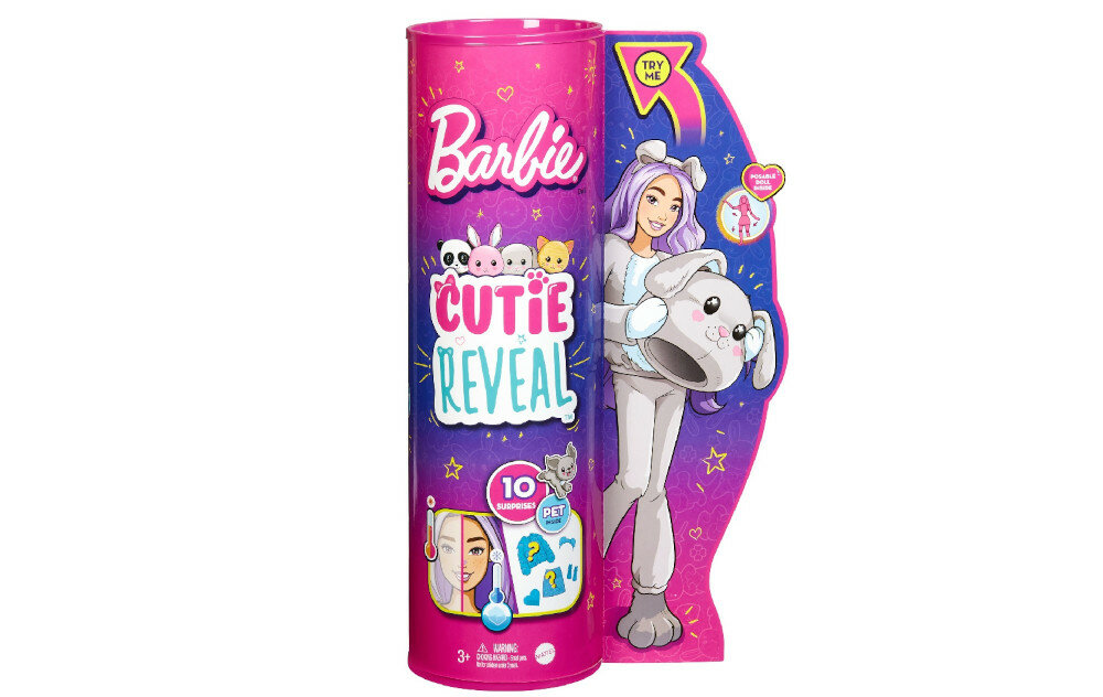 Lalka Barbie Cutie Reveal Piesek HHG21 zestaw opakowanie