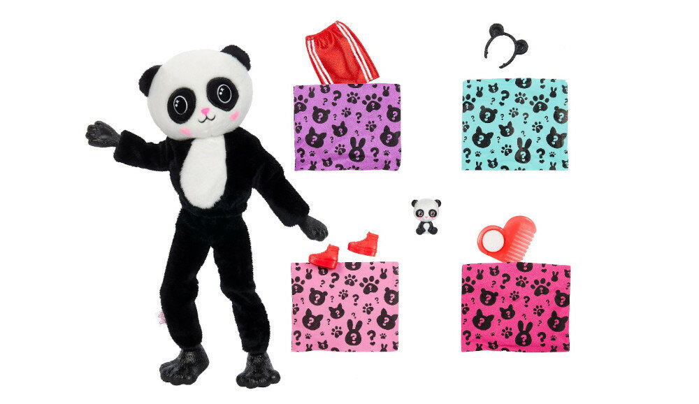 Lalka Barbie Cutie Reveal Panda HHG22 zgięcia możliwości buciki dodatki