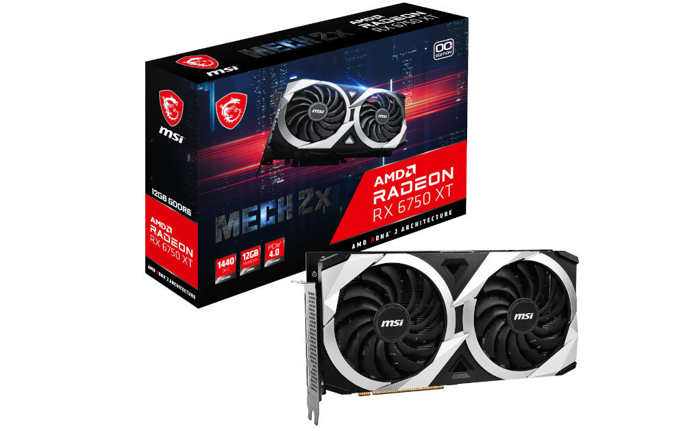 MSI Radeon RX 6750 XT Mech 2X 12GB opakowanie