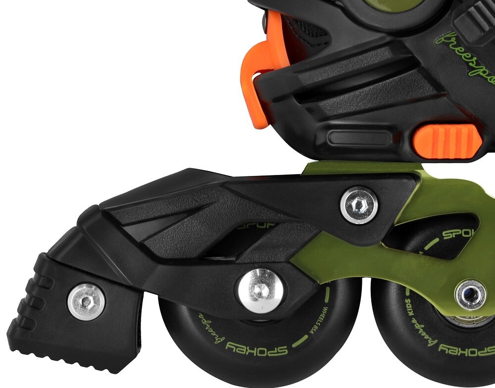 Łyżworolki SPOKEY Freespo Kids - Wbudowane hamulce