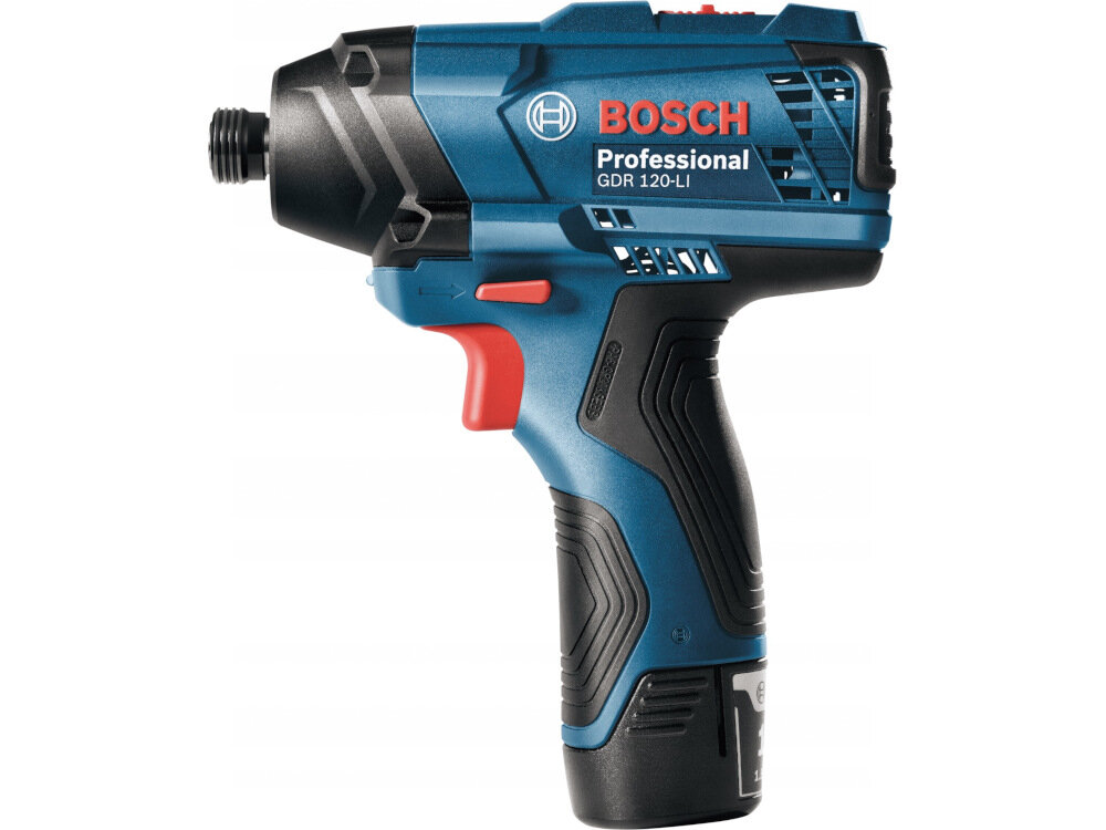 Zakrętarka BOSCH Professional GDR 120-LI 06019F0007 solidna niezawodna jednobiegowa do wkręcania wykręcania śrub regulacja prędkości obrotowej na spuście poręczna lekka konstrukcja waga 0,9 kg obrot do przodu do tyłu