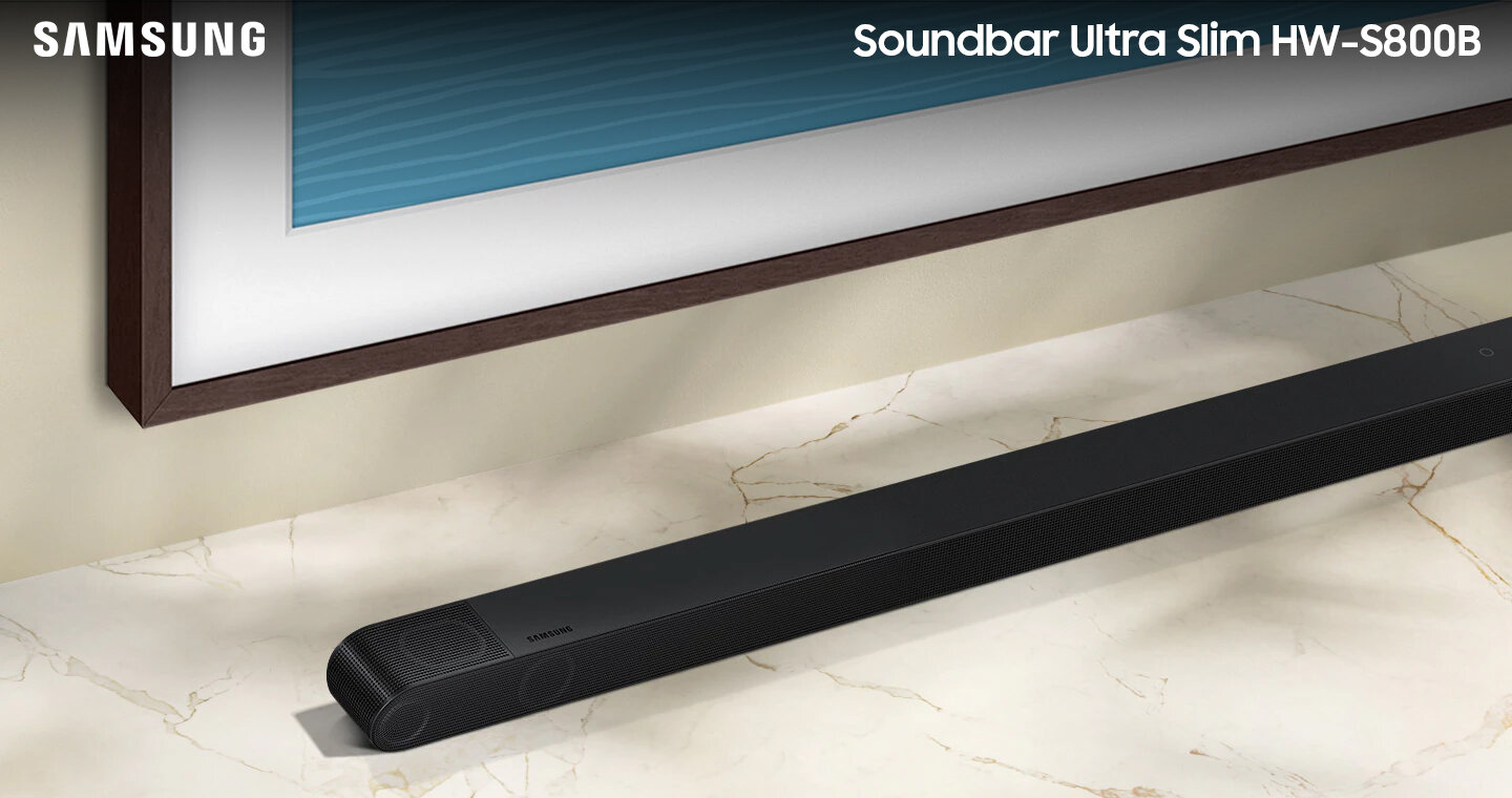 Zawsze znajdziesz idealne miejsce dla soundbara Samsung HW-S800B/EN. HW-S800B/EN