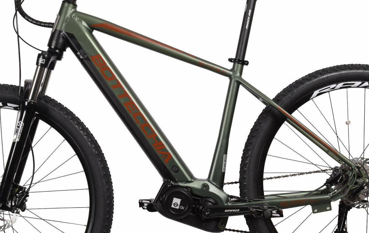 Rower elektryczny BOTTECCHIA BE32 e-MTB Evo Start U19 29 cali Zielony rama aluminium