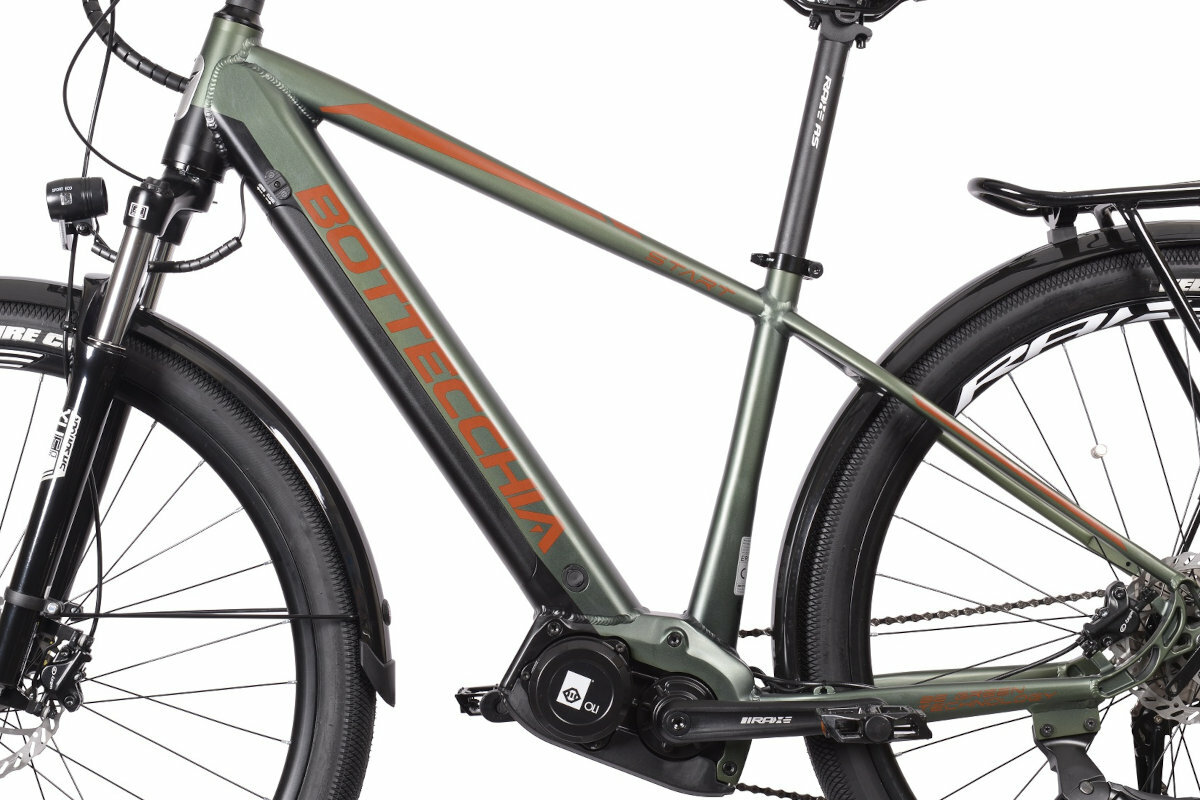 Rower elektryczny BOTTECCHIA BE32U Start E-Urban U19 29 cali Zielony rama aluminium
