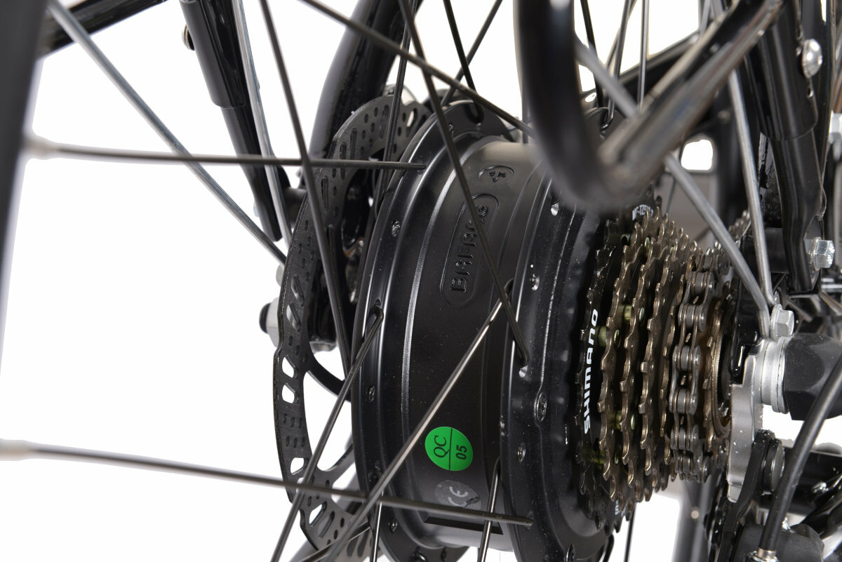 Rower elektryczny BOTTECCHIA BE16 E-City Man M20 28 cali męski Czarno-czerwony silnik parametry