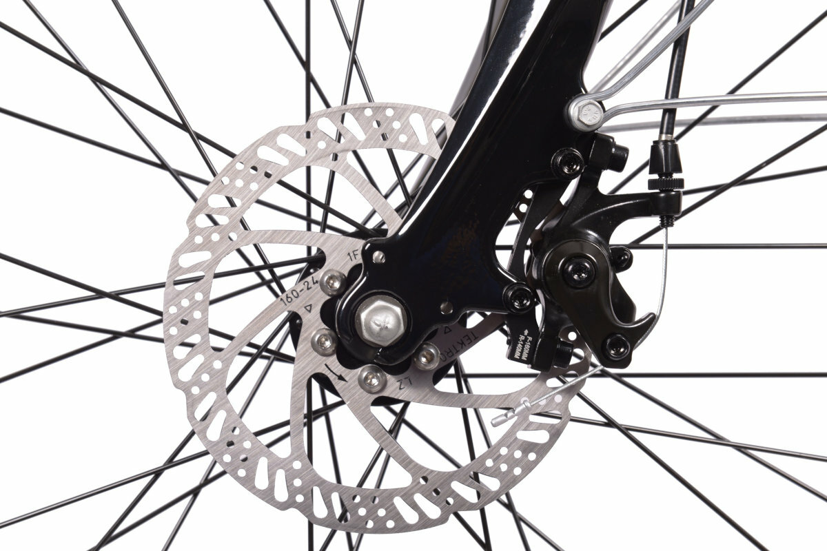 Rower elektryczny BOTTECCHIA BE16 E-City Man M20 28 cali męski Czarno-czerwony hamulec