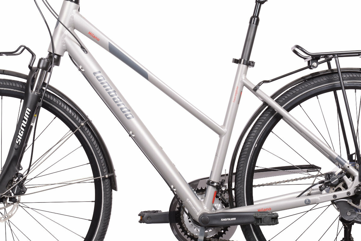 Rower trekkingowy LOMBARDO Milano D17 28 cali męski Brązowo-czarny mat rama aluminium