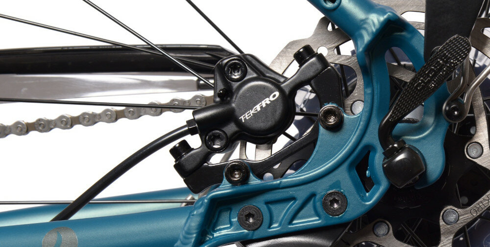 Rower trekkingowy LOMBARDO Milano M17 męski Czarno-brązowy hamulce tarczowo-hydrauliczne tylny przedni marki SHIMANO szybki czas reakcji bezawaryjne doskonale działają na każdej nawierzchni