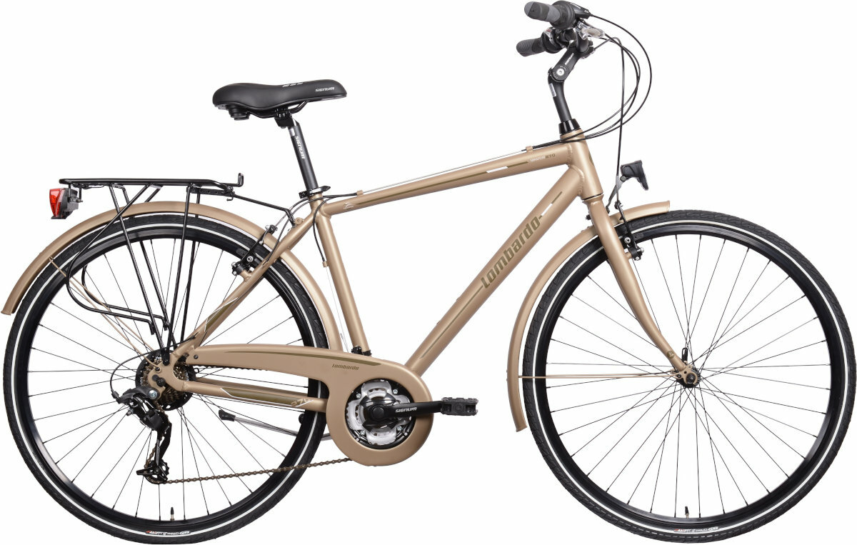 Rower trekkingowy LOMBARDO Mirafiori 270 M19 28 cali męski Brązowo-czarny mat wyglad
