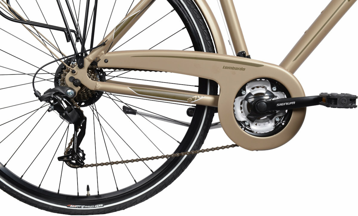 Rower trekkingowy LOMBARDO Mirafiori 270 M19 28 cali męski Brązowo-czarny mat kola 28 cali