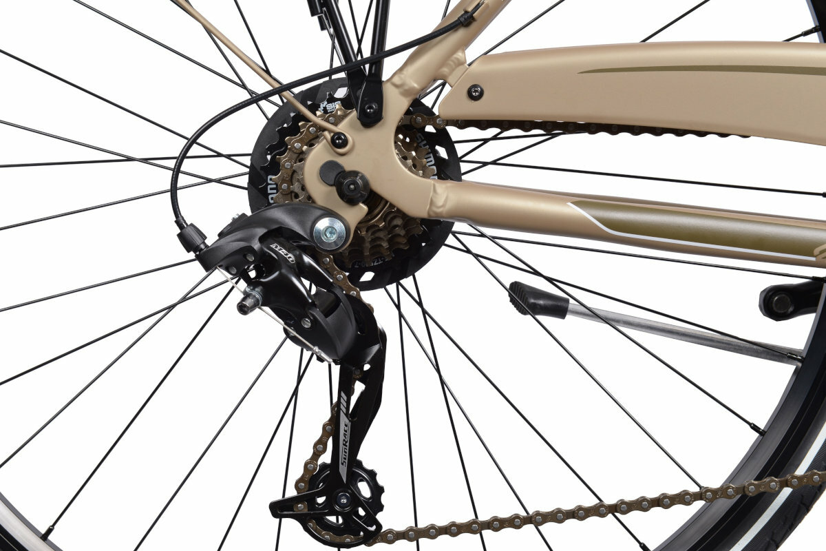 Rower trekkingowy LOMBARDO Mirafiori 270 M19 28 cali męski Brązowo-czarny mat przerzutki