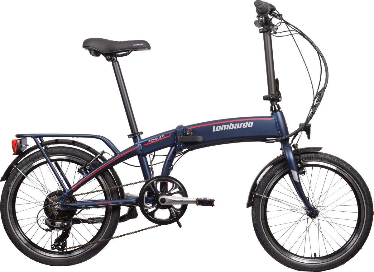 Rower elektryczny LOMBARDO Ischia 2.0 U12 20 cali Granatowy mat wyglad