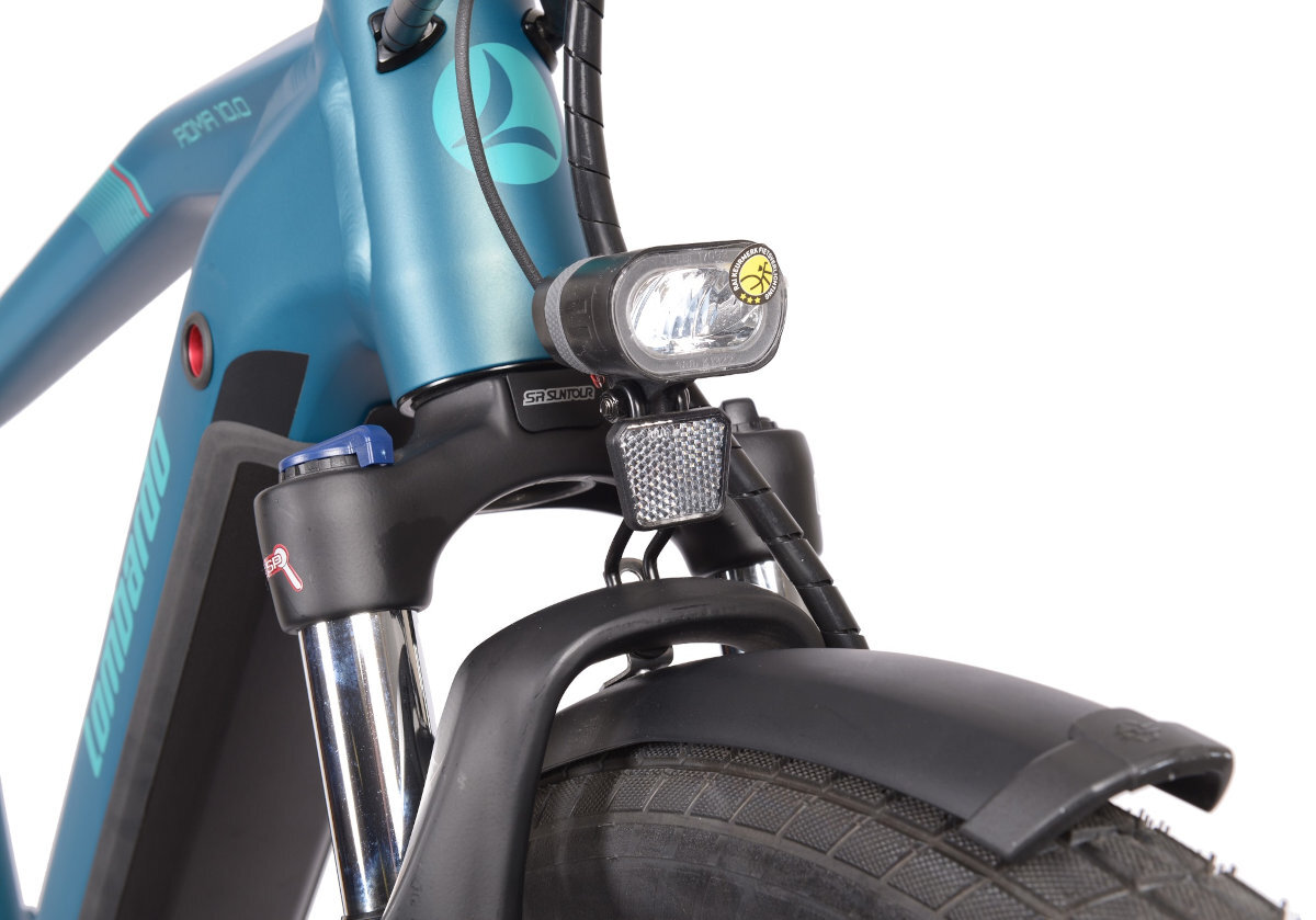 ROWER ELEKTRYCZNY TREKKING LOMBARDO ROMA 10.0 27.5 ZIELONY MAT M53 21 oświetlenie przepisowo jazda