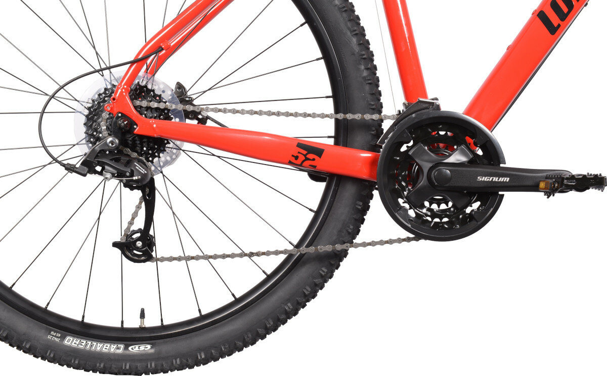 Rower górski MTB LOMBARDO Sestriere 350 U20 29 cali Czerwono-czarny kolo opona