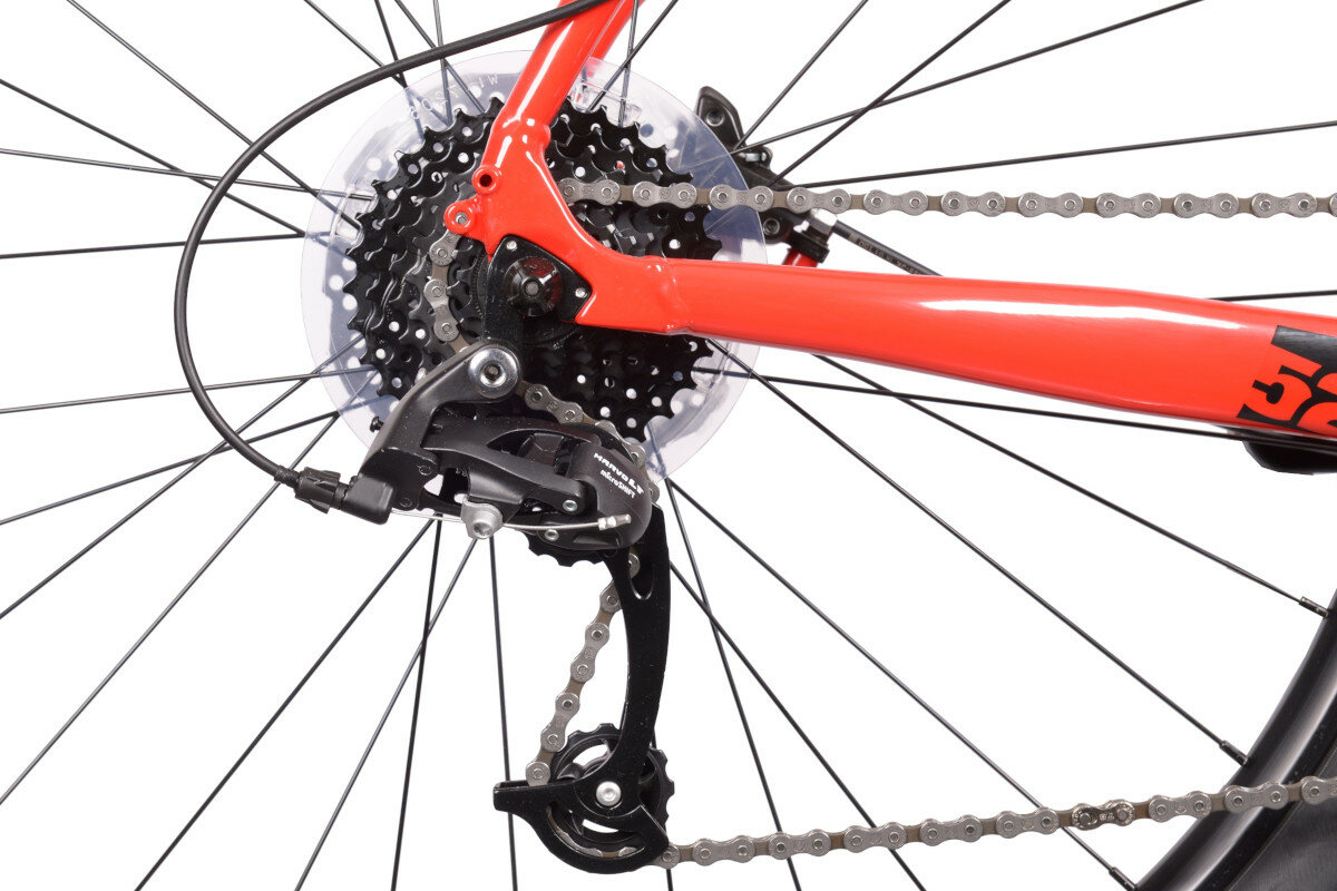Rower górski MTB LOMBARDO Sestriere 350 U20 29 cali Czerwono-czarny przerzuti biegi