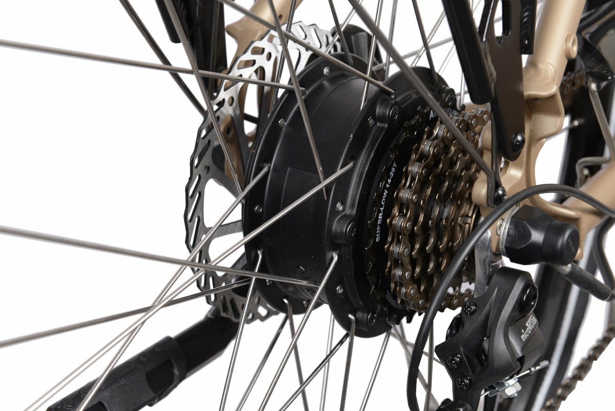 Rower elektryczny LOMBARDO Trastevere U17 28 cali Brazowo-czarny bateria silnik wyswietlacz