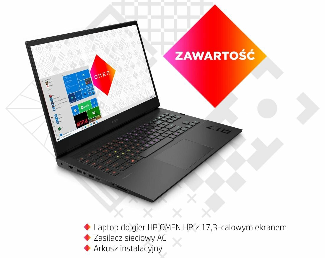 Laptop HP Omen 17 - Zawartość