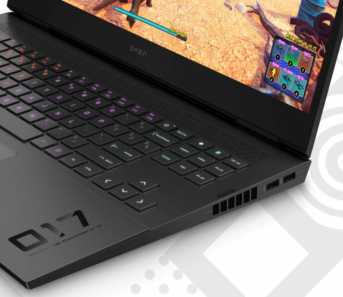 Laptop HP Omen 17 - Klawiatura