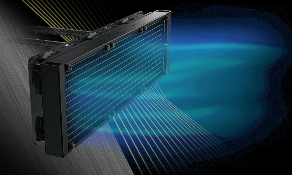 GIGABYTE Aorus GeForce RTX 3090 Ti Xtreme Waterforce 24GB radiator