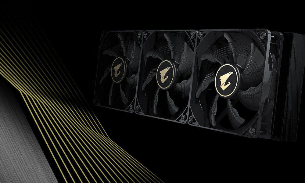 GIGABYTE Aorus GeForce RTX 3090 Ti Xtreme Waterforce 24GB wiatraki