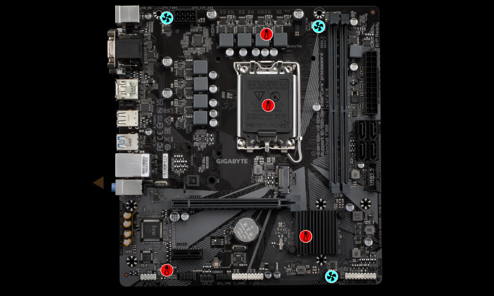Płyta główna GIGABYTE H610M H DDR4 - chlodzenie