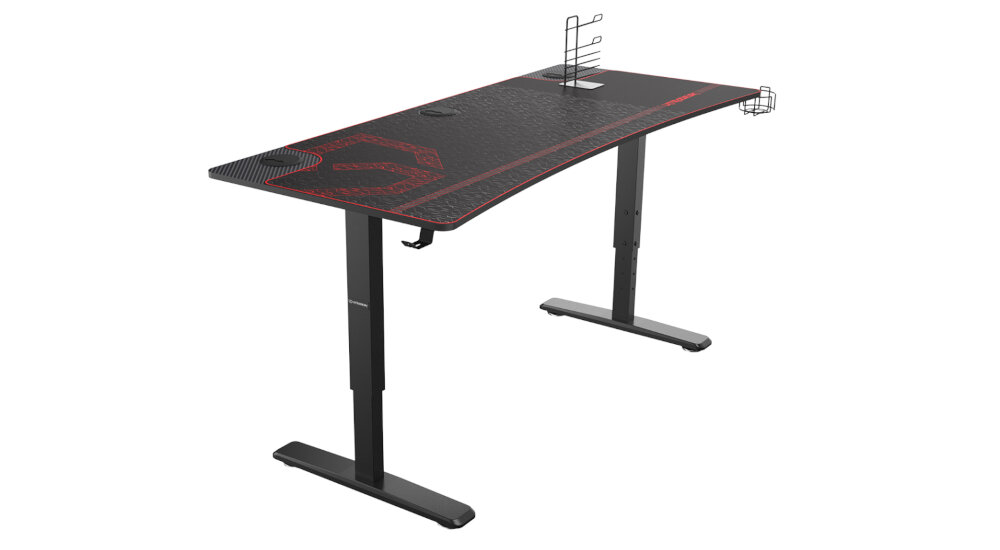 Biurko ULTRADESK Cruiser powierzchnia robocza wymiary czołowa strona blatu pulpit
