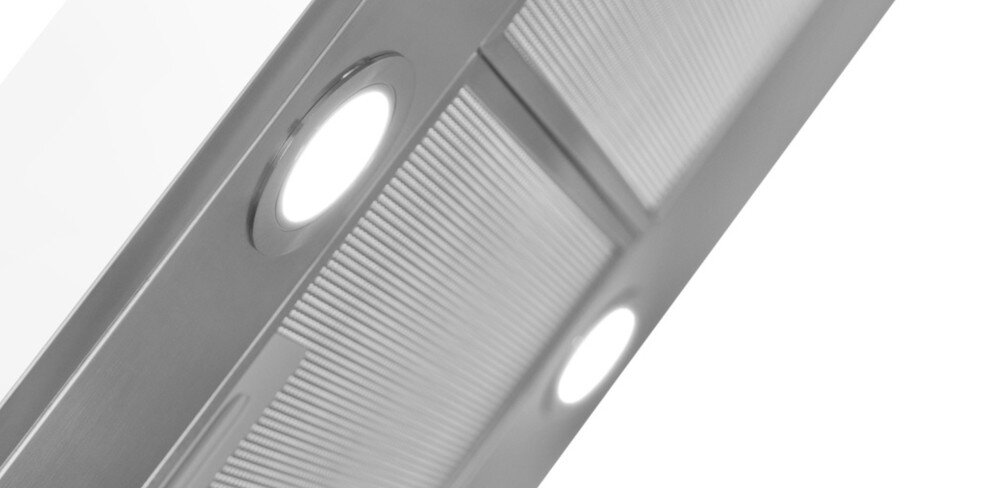 Okap AFRELLI AW-6 Nuvola 60 Inox/białe szkło światło LED