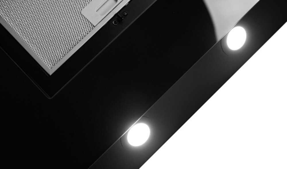 Okap AFRELLI AW-6 Tosca 90 Czarny szkło światło LED