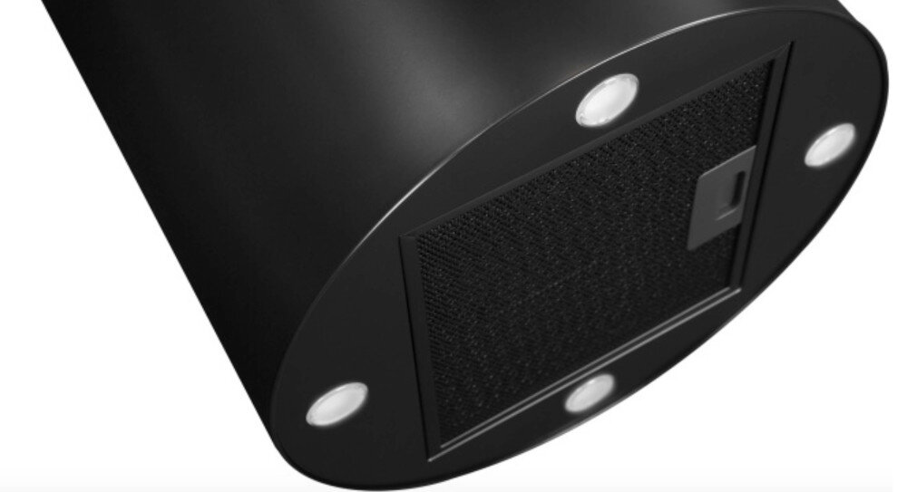 Okap AFRELLI AW-4 Aria Isola 4LED 40 Czarny Mat światło LED