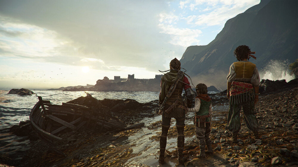 A Plague Tale: Requiem Gra morze wyspa widoki podróż wrogowie ratunek klątwa rodzeństwo