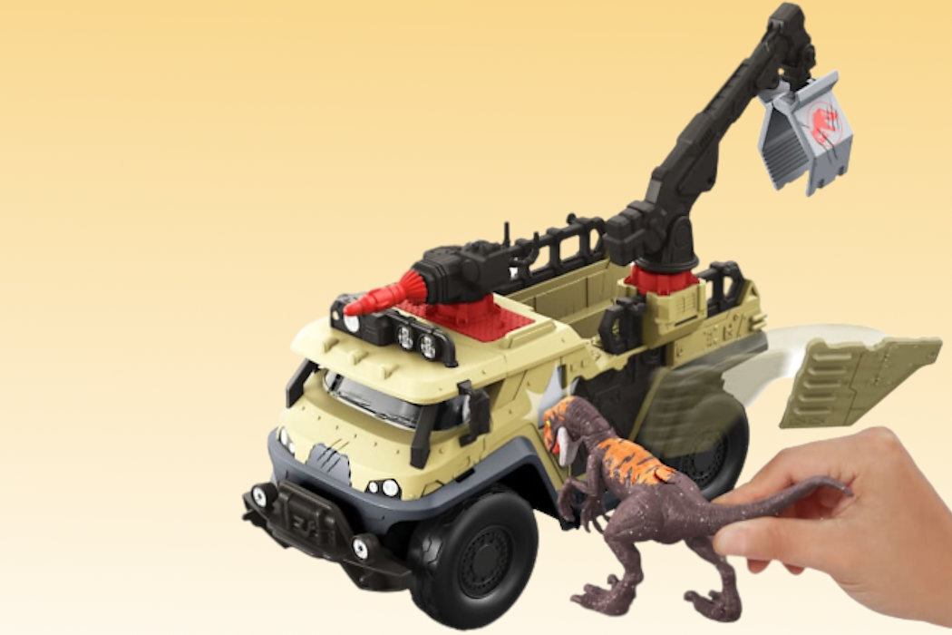Zabawka MATTEL Jurassic World Pojazd Łapacz Dinozaurów GWD66 kabina rzutki