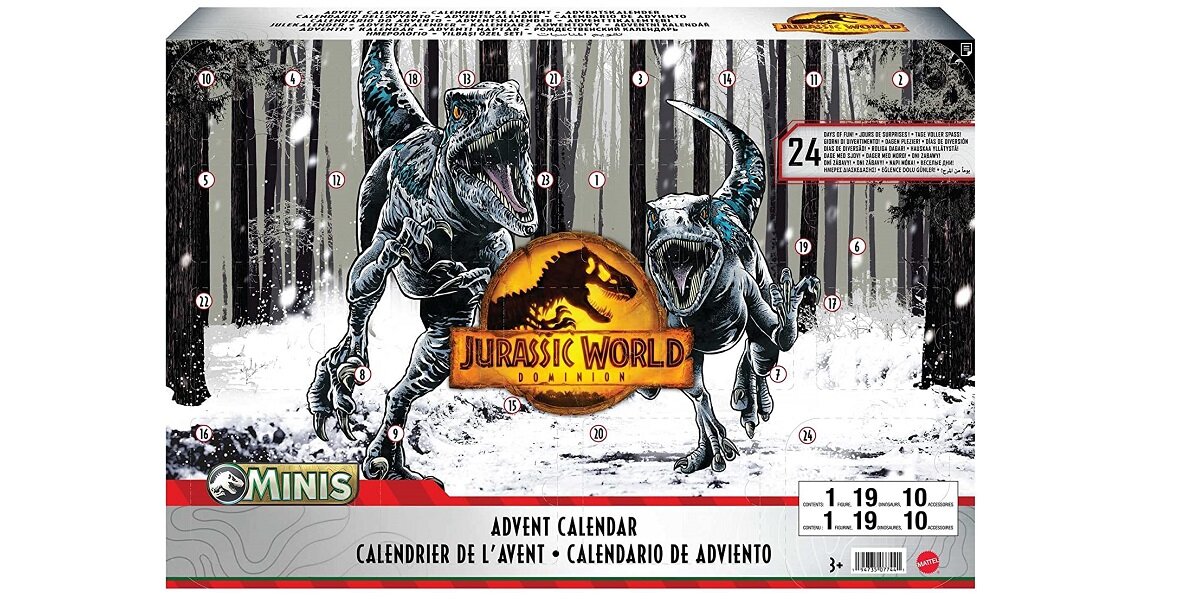 Zestaw figurek MATTEL Jurassic World Kalendarz adwentowy nowej ery HHW24 Wygodne opakowanie