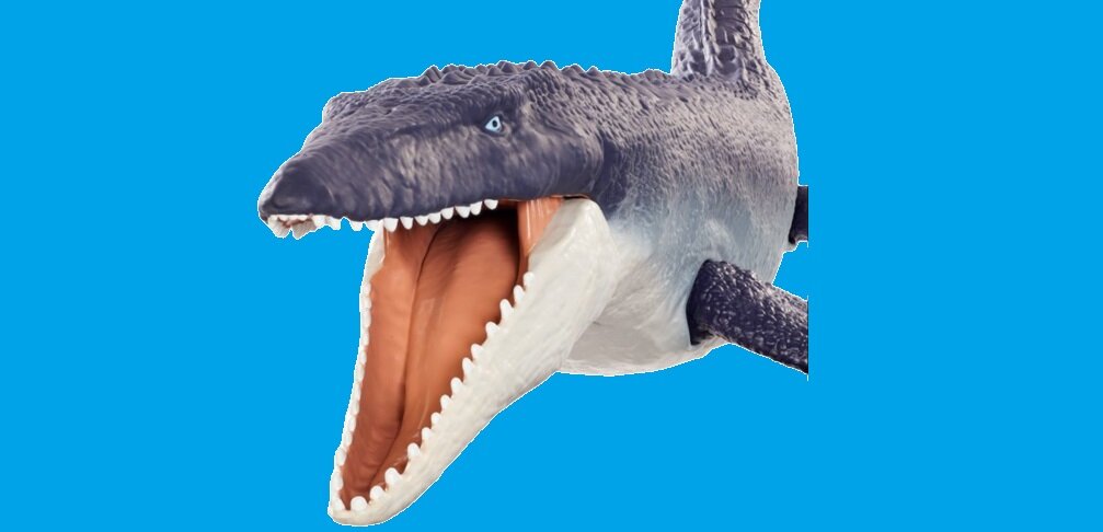Figurka MATTEL Jurassic World Obrońca Oceanu Mosasaurus HGV34 szczęka rekin zabawa kreatywność wymiary